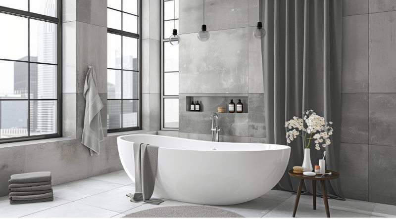 New Bathtub in a Modern Bathroom
